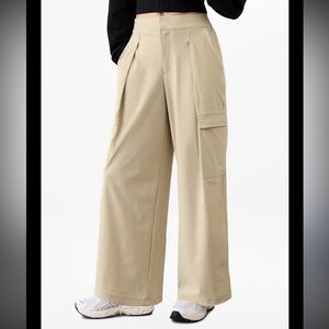 ATHLETA Pinnacle High Rise Cargo Trouser Wide Leg Pants